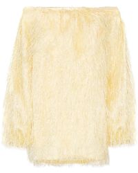 ROTATE BIRGER CHRISTENSEN Off-shoulder Jurk - Geel
