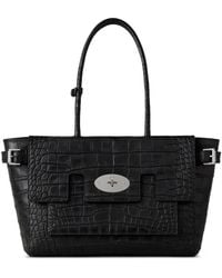 Mulberry - Buckle Bayswater Crocodile-Effect Tote Bag - Lyst