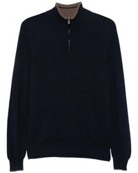 Fedeli - Pull À Col Zippé - Lyst