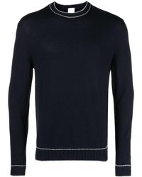Eleventy - Stripe-detail Wool Sweatshirt - Lyst