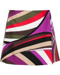 PUCCI - Seiden-Minirock Mit Iride-Print - Lyst
