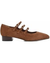 CAREL PARIS - Ariana Triple-Strap Suede Pumps - Lyst
