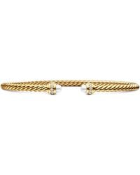 David Yurman - 18Kt Classic Cablespira Diamond Bracelet (3Mm) - Lyst