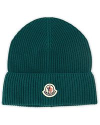 Moncler - Berretto Con Applicazione Logo - Lyst