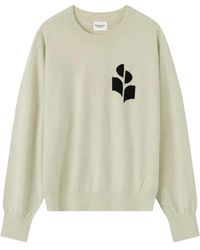 Isabel Marant - Logo-Embroidered Crew-Neck Sweater - Lyst