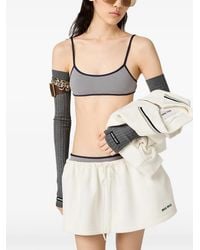 Miu Miu - Technical Knit Swimsuit - Lyst
