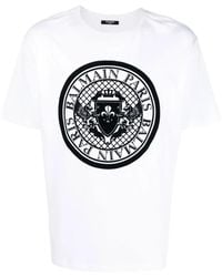 Balmain - Logo Medallion T-Shirt - Lyst