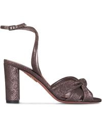Aquazzura - Knotted-Detail Ankle-Strap Sandals - Lyst