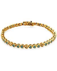 Lady D World - Aqua Heart Motif Stacking Bracelet - Lyst