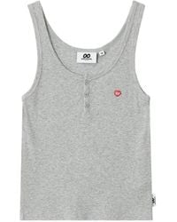 Chocoolate - Button Heart Ribbed Tank Top - Lyst