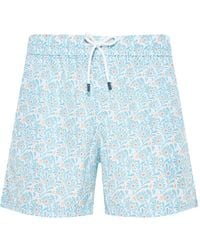 Fedeli - Floral-Print Beach Shorts - Lyst