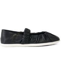 Bogner - Vienna Ruched-Leather Ballet Flats - Lyst