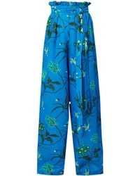 Erdem - Pantalones anchos con estampado floral - Lyst