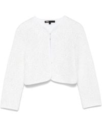 Maje - Cropped-Cardigan Mit Strass - Lyst