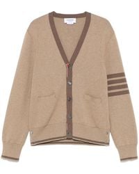Thom Browne - 4-Bar Stripe Cotton Cardigan - Lyst