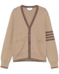 Thom Browne - 4-Bar Stripe Cotton Cardigan - Lyst
