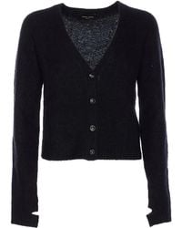 Roberto Collina - Cardigan Con Bottoni E Scollo A V - Lyst