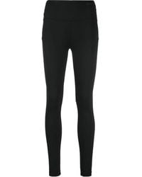 MSGM - Logo-Print High-Waist Leggings - Lyst