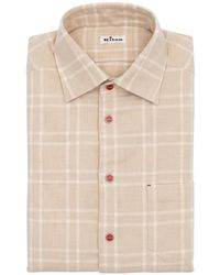 Kiton - Check-Pattern Button-Down Shirt - Lyst