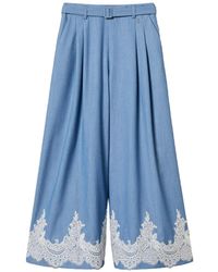 Twinset - Lace-Detail Palazzo Pants - Lyst