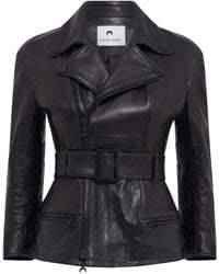 Marine Serre - Moon Leather Jacket - Lyst