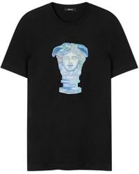 Versace - Medusa Head-Embroidered T-Shirt - Lyst