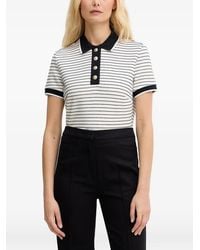 Guess - Striped Button-Up Polo Shirt - Lyst