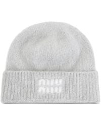 Miu Miu - Beanie mit Logo - Lyst