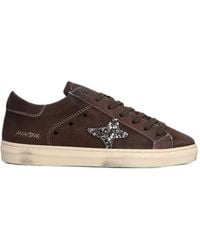 AMA BRAND - Glitter-Star Leather Sneakers - Lyst