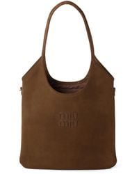 Miu Miu - Ivy Suede Tote Bag - Lyst