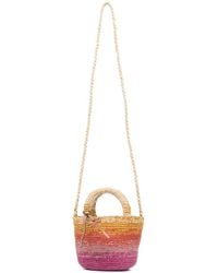 Manebí - Mini Panier Tote Bag Aus Raffiabast - Lyst