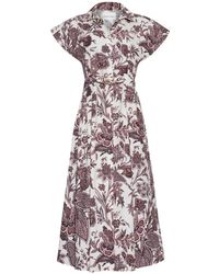 Cara Cara - Sawyer Floral-Print Midi Dress - Lyst