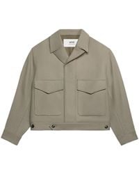 Ami Paris - Flap-pocket Long-sleeve Jacket - Lyst