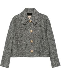 Valentino Garavani - Urban Wool Chevron Peacoat - Lyst