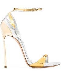 Casadei Sandales métallisées à talon aiguille