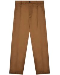 Department 5 - Gin Pleated Straight-Leg Trousers - Lyst