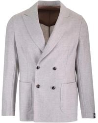 Barba Napoli - Double-Breasted Tailored Blazer - Lyst