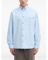A.P.C. - Mateo Button-Down Chest-Pocket Shirt - Lyst