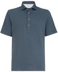 Brunello Cucinelli - Polo À Col Boutonné - Lyst