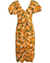 Agua Bendita - Midikleid Camelia Sabanero Dorado - Lyst