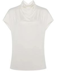 Another Tomorrow - Top Con Cuello Desbocado - Lyst