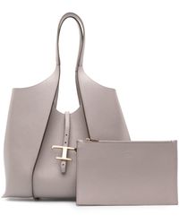 Tod's - T Timeless Leather Shopping Bag - Lyst