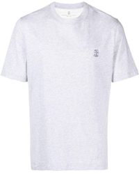 Brunello Cucinelli - T-Shirt mit Logo-Print - Lyst