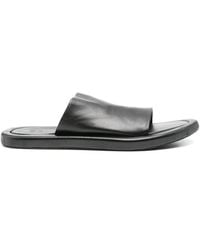 Balenciaga - Round-open Toe Leather Sandals - Lyst