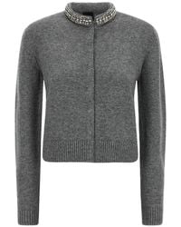Pinko - Cardigan À Col À Ornements - Lyst