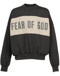 Essentials - Cropped Panelled Sweatshirt - Lyst