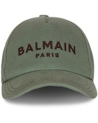Balmain - Baseballkappe Mit Logo-Stickerei - Lyst