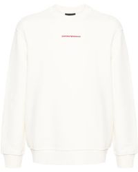 Emporio Armani - Logo-Embroidered Cotton Sweatshirt - Lyst