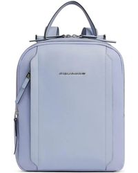 Piquadro - Rucksack Aus Leder Und Textil - Lyst