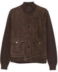 Zanone - Jacke Mit Waffelstrick-Muster - Lyst